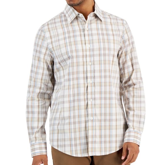 CLUB ROOM Men's Oscar Plaid Shirt Long Sleeve Button Down Dress Shirt NWT $60 - Picture 1 of 3